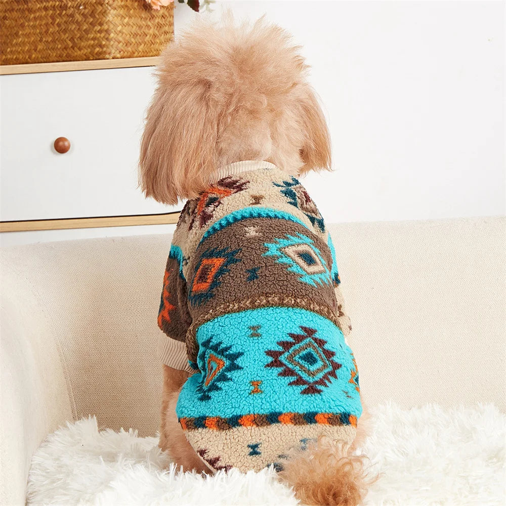 Totem Print Dog Sweater