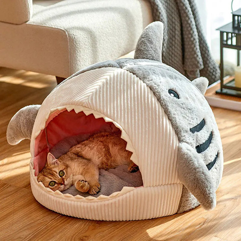 Shark Pet Cave Bed