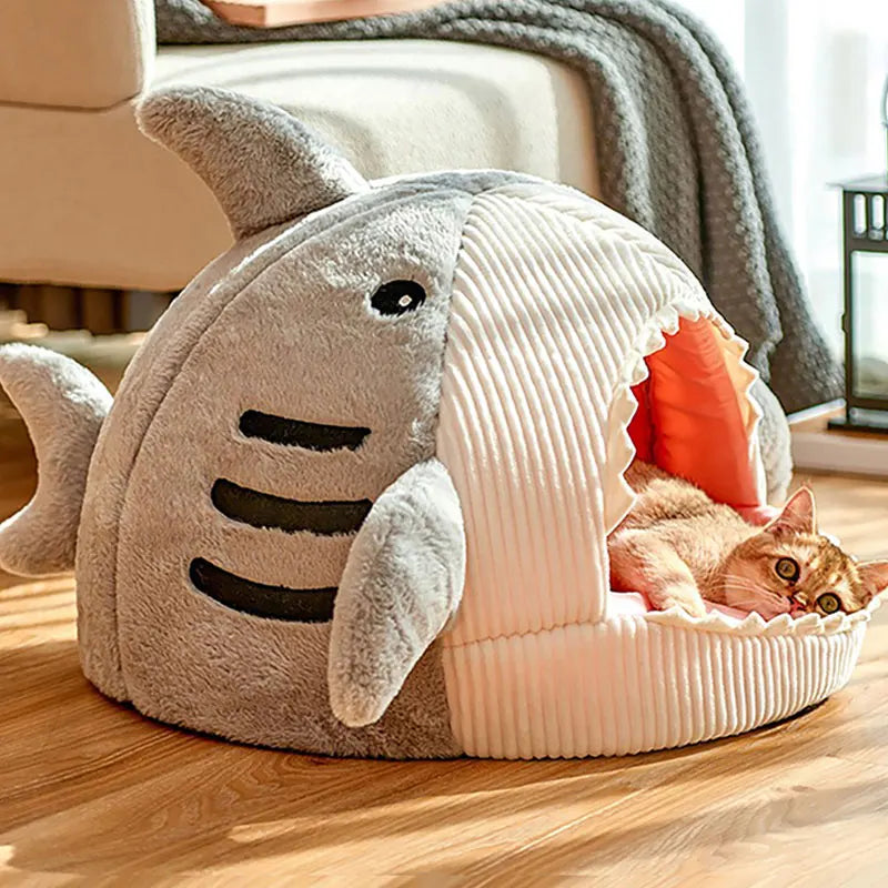 Shark Pet Cave Bed