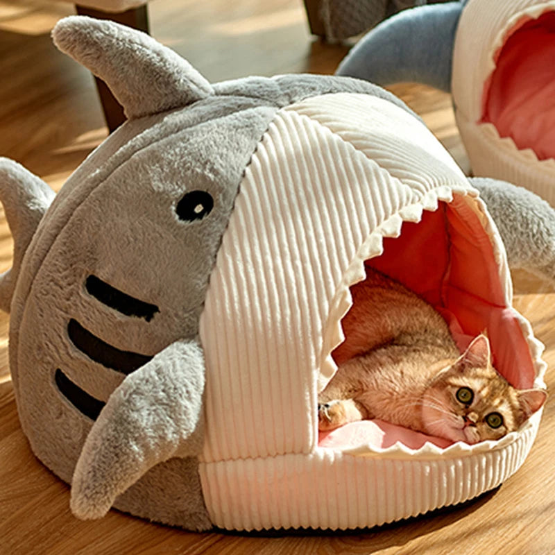 Shark Pet Cave Bed