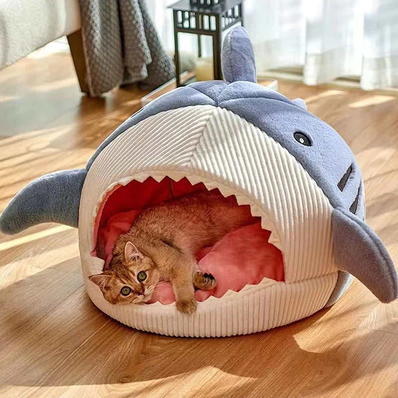 Shark Pet Cave Bed