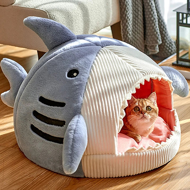 Shark Pet Cave Bed